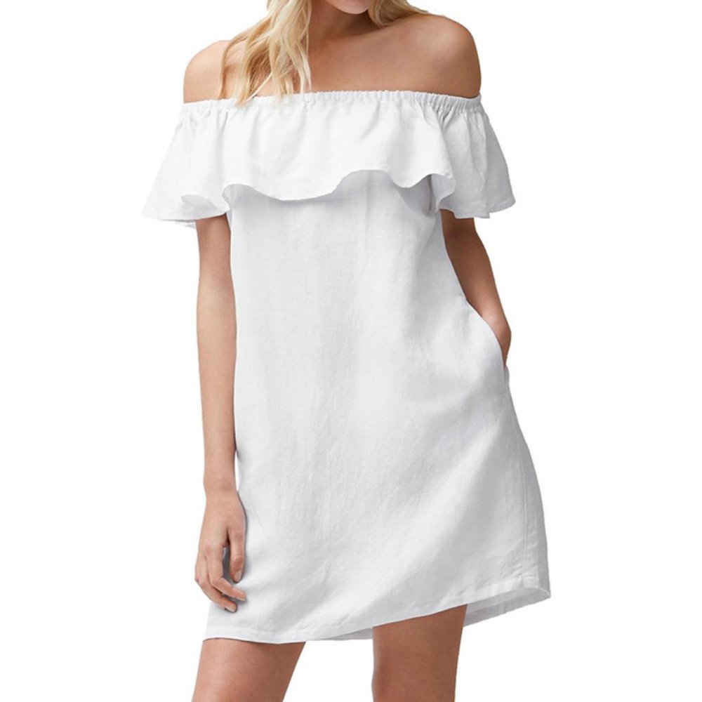 NWT! Tommy Bahama White St. Lucia Ruffle Swimsuit Cover Up Dress NEW!